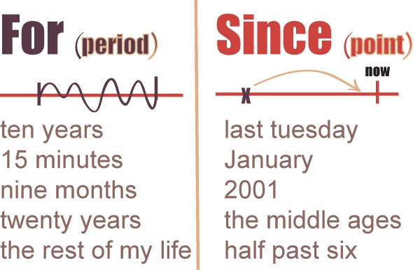 DOCENTECA Grammar Present Perfect For Since Exercises